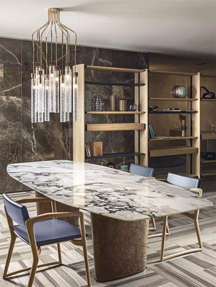 picasso white marble dining-table top