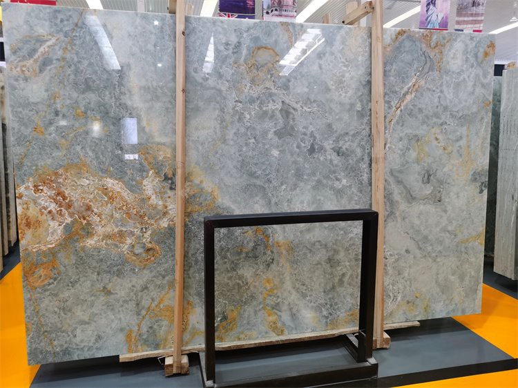 Golden Blue Onyx slab