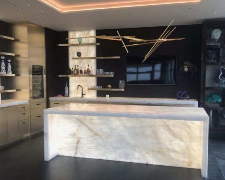 Cristallo White Quartzite countertop Cristallo White Quartzite countertop