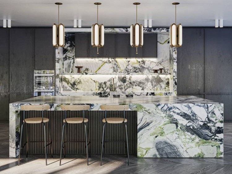 White Beauty Marble kitchen countertop and table White Beauty Marble kitchen countertop and table