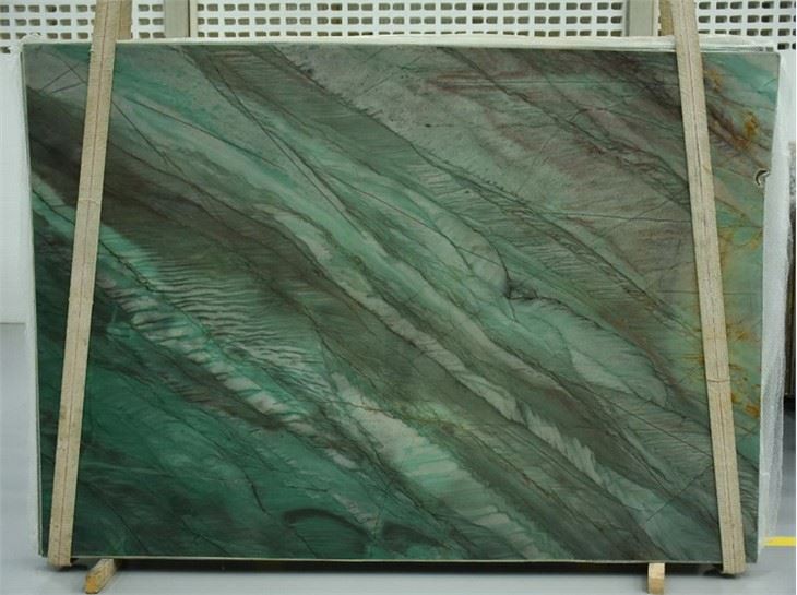 Ботанический зеленый кварцит для кухни и острова