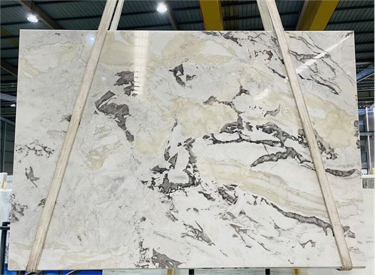 Dover white marble polished tiles