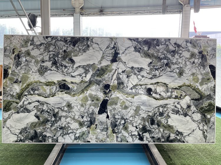 Ледяной нефритовый зеленый мрамор для столешницы