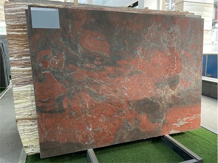 Red Hollywood Quartzite Slabs For Kitchen