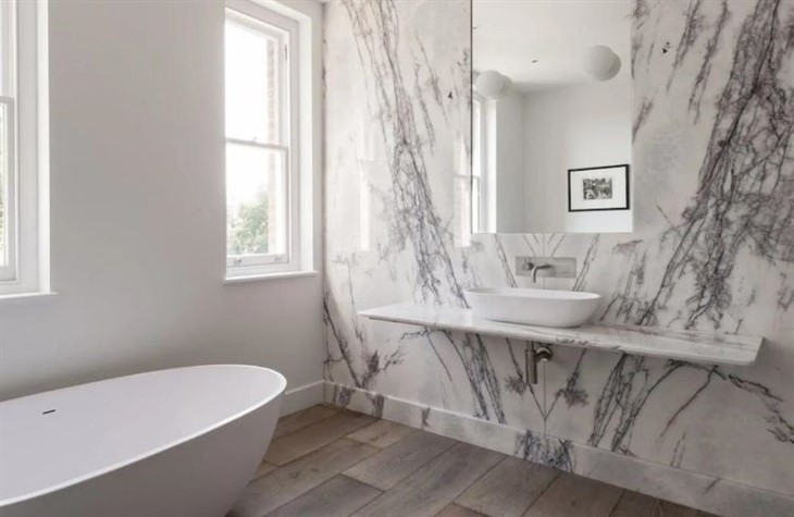 Milas Lilac Marble bathroom wall and countertop