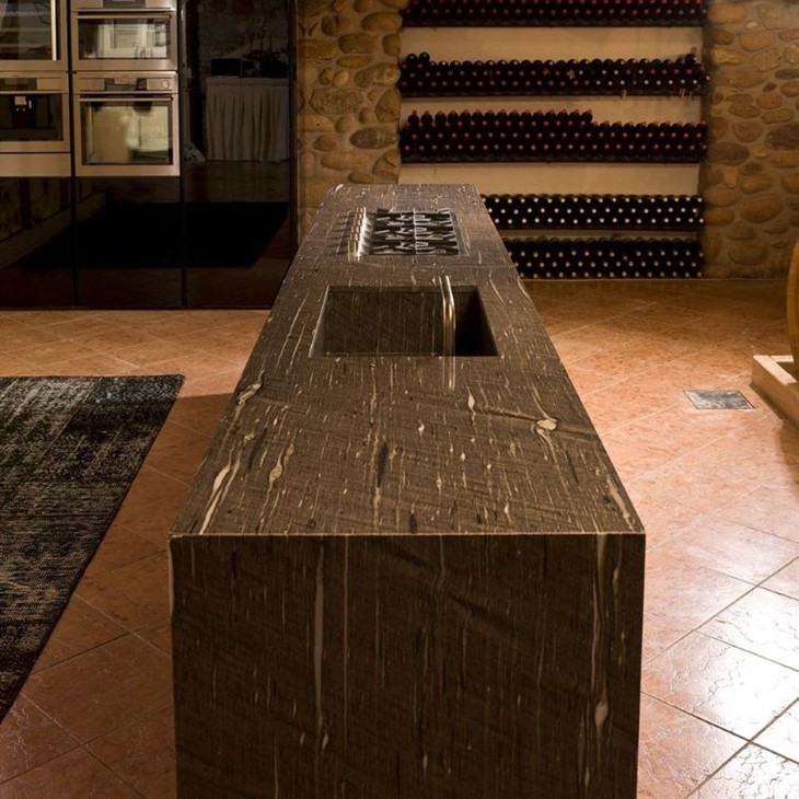 Brown Silk Qubartzite Slab worktop