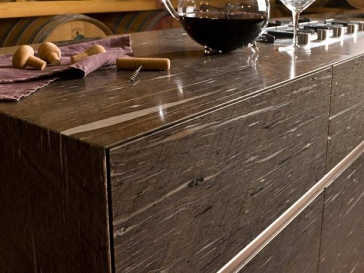 Brown Silk Qubartzite ambry