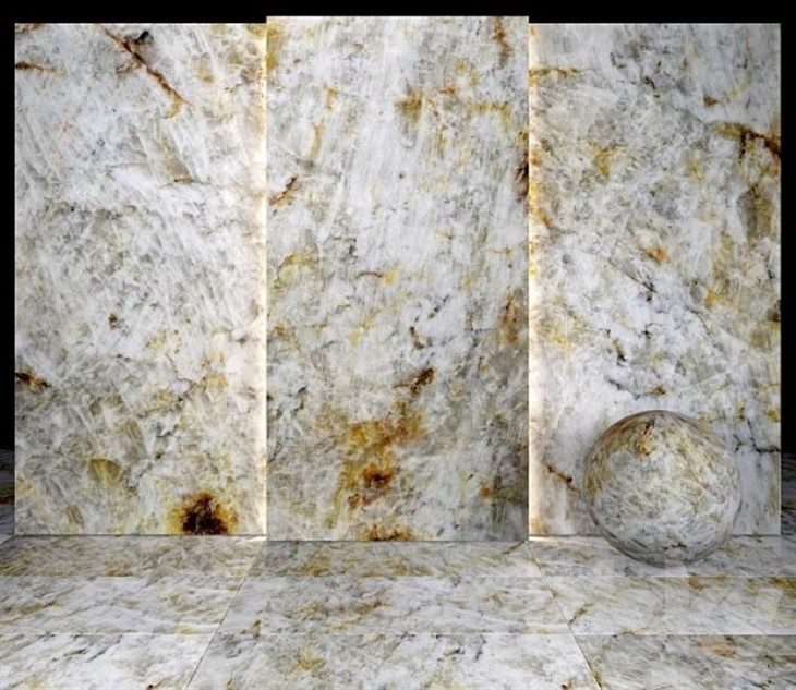 Cristallo Lumix Quartzite Wall and flooring