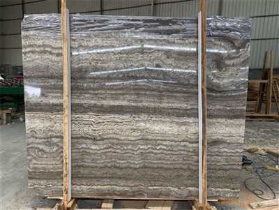 Персидская серебристо-серая травертиновая темно-серая плитка