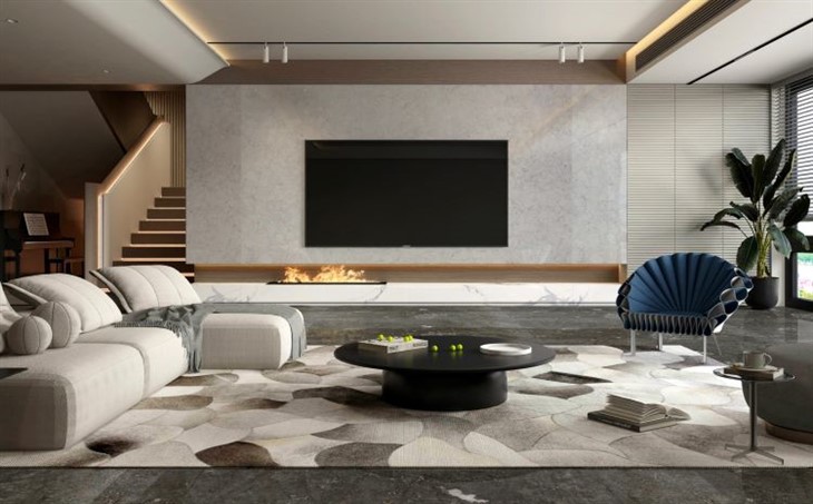 Alaska White Quartz interior design