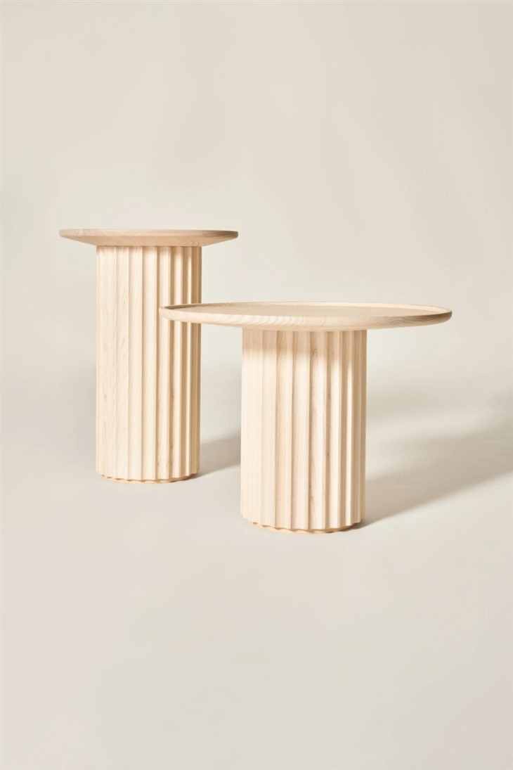 Living Room Round Beige Marble Coffee Table