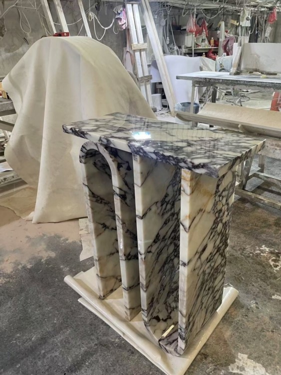 Customized Calacatta Viola Console Table