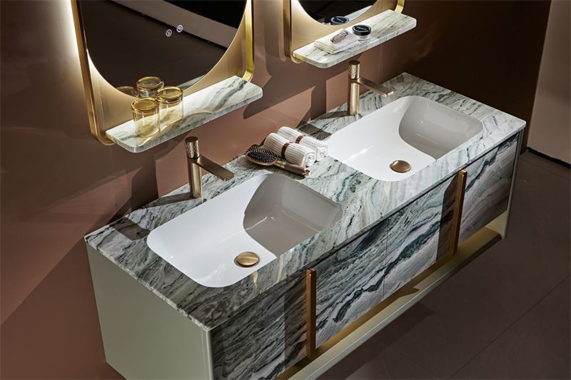 Китайский нефритовый зеленый мраморный туалетный столик