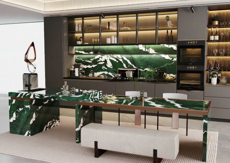 Dark Green Quartzite Countertop