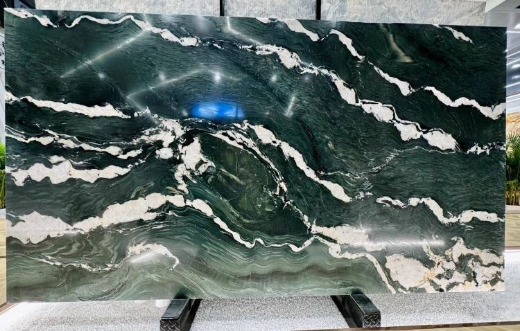Dark Green Quartzite Slab