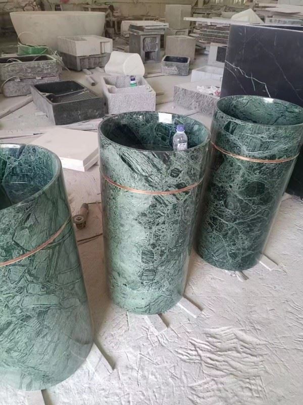 Dark Green Marble Washbasin