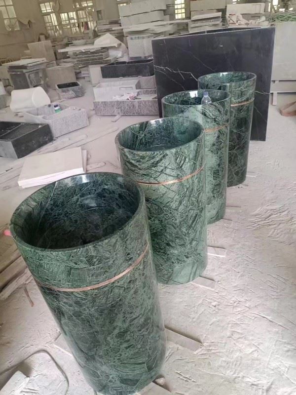 Indian Solid Green Marble Washbasin