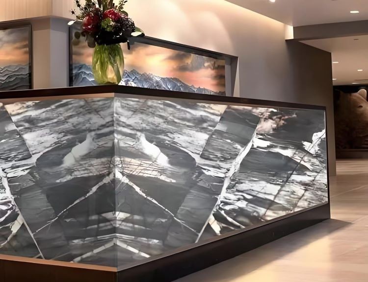 Grey Bayou Quartzite Reception Desk