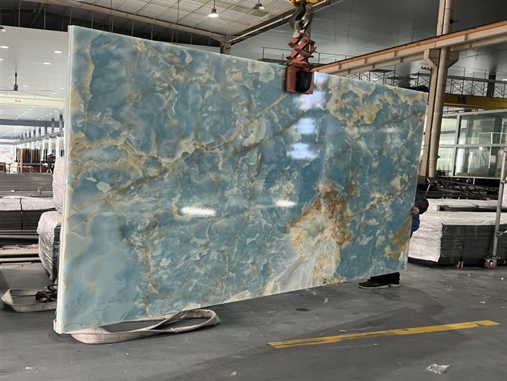 Light Blue Onyx Marble Slab