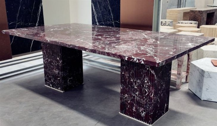 Rosso Levanto Marble dining table