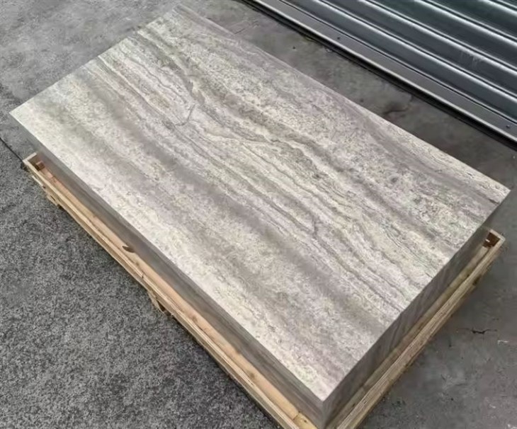 Silver Grey Travertine coffee table