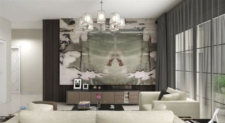 Pear Blossom Snow Green Quartzite Slab