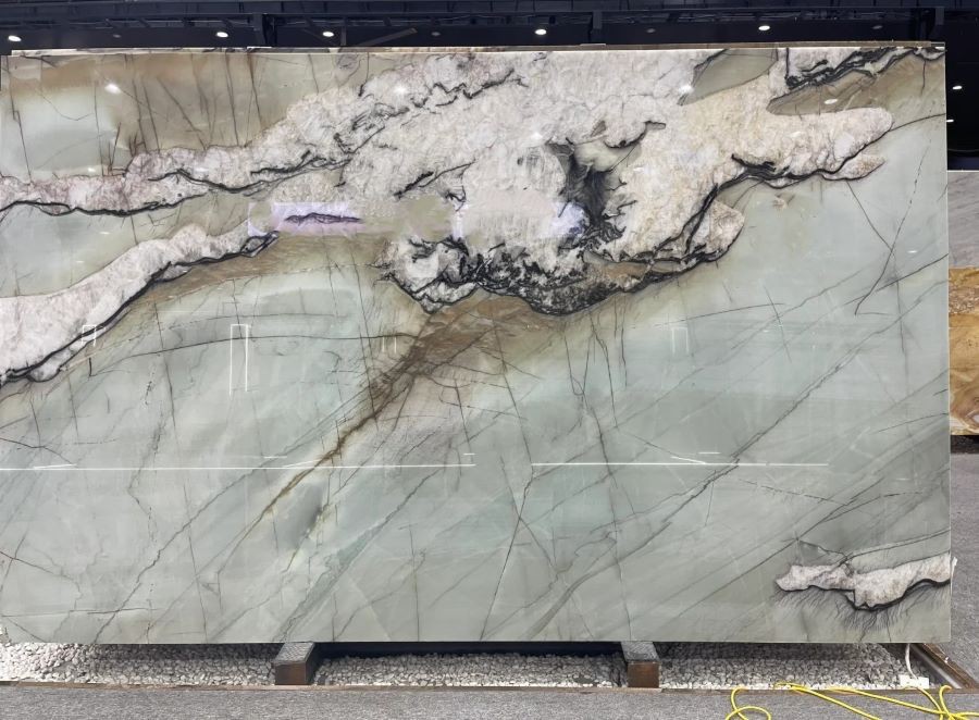 Pear Blossom Snow Quartzite Slab1 Pear Blossom Snow Quartzite Slab1