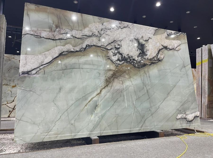 Pear Blossom Snow Quartzite Slab2 Pear Blossom Snow Quartzite Slab2