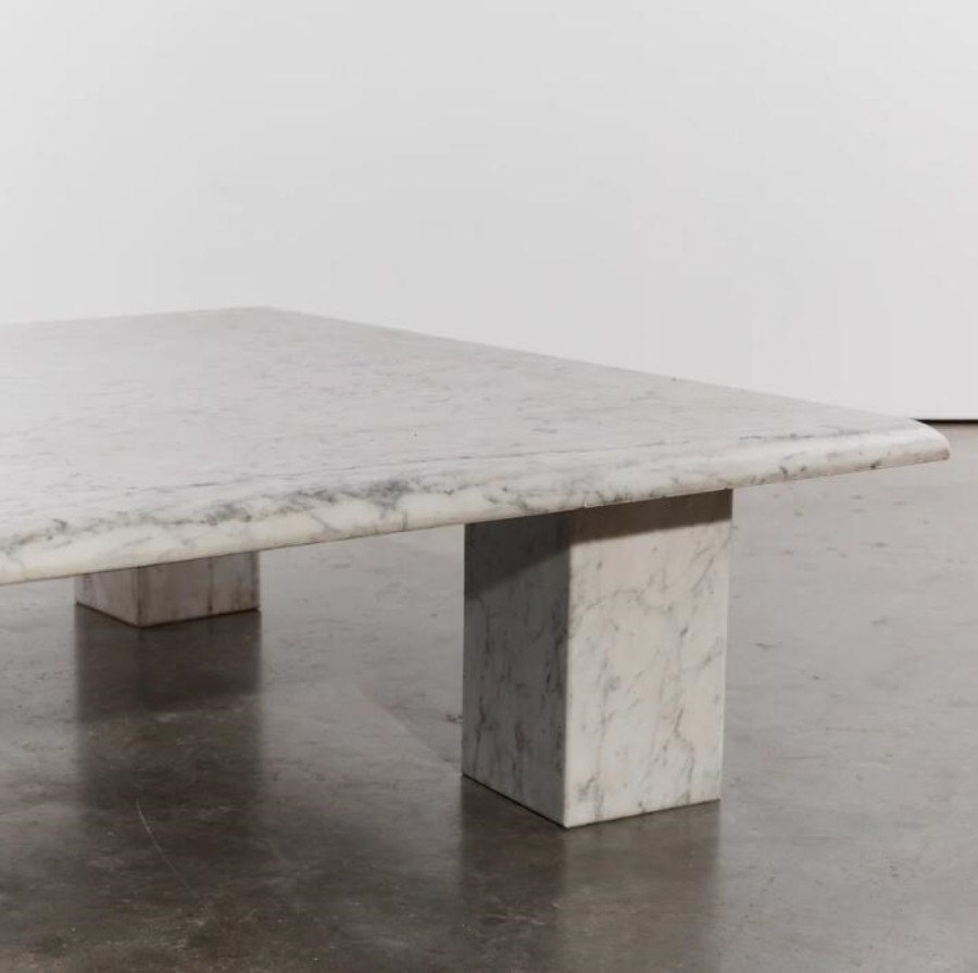 Modern Carrara White Marble Coffee Table Modern Carrara White Marble Coffee Table