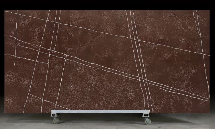 Dark Red Quartz with White Veins Flooring Dark Red Quartz with White Veins Flooring
