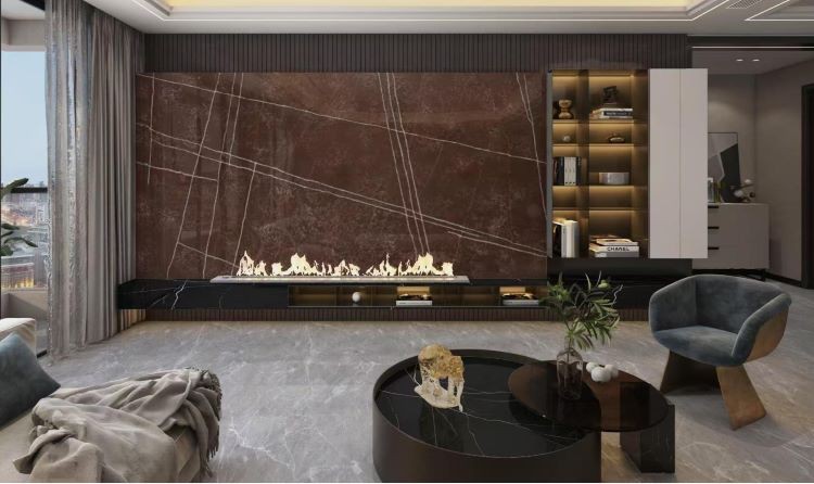 Dark Red Quartz with White Veins Interior Design Dark Red Quartz with White Veins Interior Design