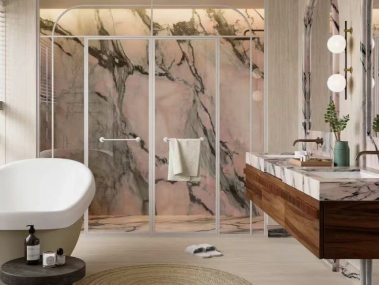 Pink Rosa Portugal Portogallo Marble Bathroom Wall Cladding