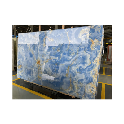 Мраморная плита из синего оникса