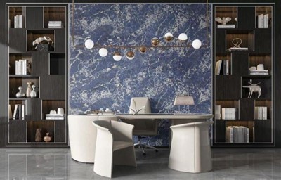 Голубая кварцевая плита