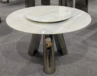 Кристально-синий мраморный журнальный столик