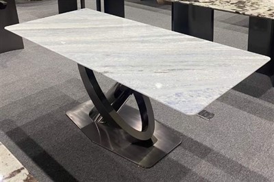 Хрустально-синий мраморный обеденный стол