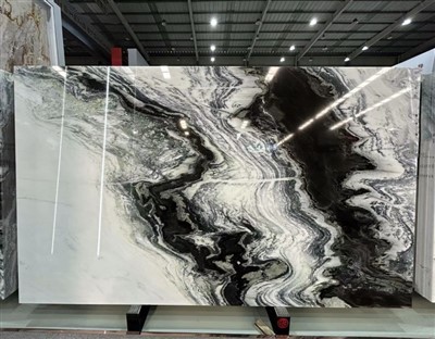 Бразильские белые мраморные плиты Panda