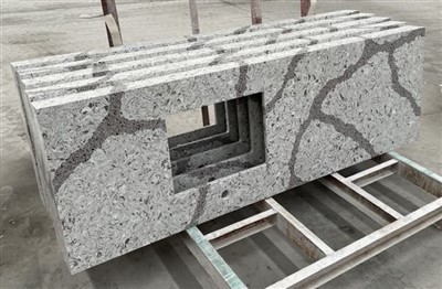 Столешница Vanity Vanity из серого кварца Calacatta премиум-класса, островная столешница
