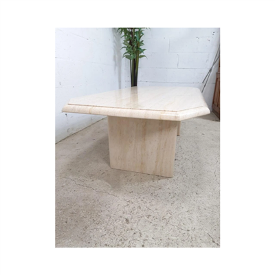 Винтажный журнальный столик из травертина