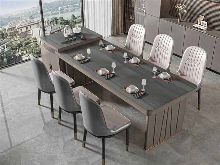 Black Vermont Quartzite Dinning Table Top